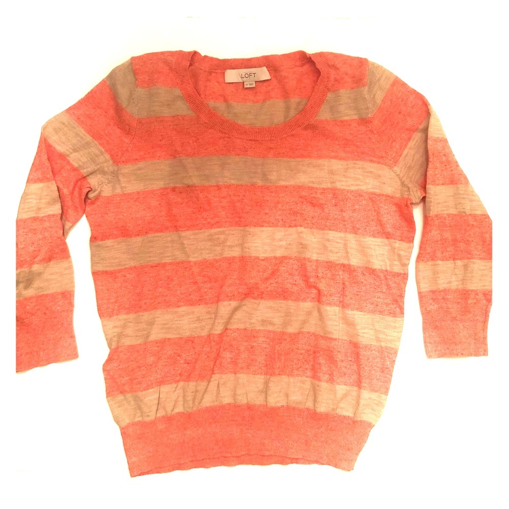 Loft 3/4 sleeve striped shirt
